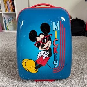 Disney Mickey Mouse Blue and Red Luggage